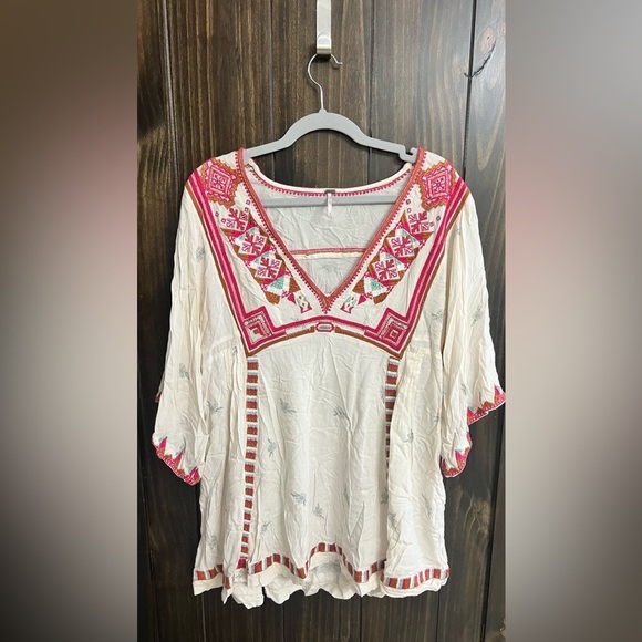 Free People Embroidered Boho Tunic Mini Dress 🖤 - Picture 7 of 10